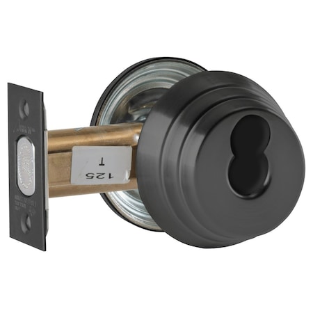 Arrow Lock Grade 2 Double Cylinder Deadlock, SFIC Prep Less Core, Blk Suede Powder Coat Fnsh, Field Reversible E62 BSP IC